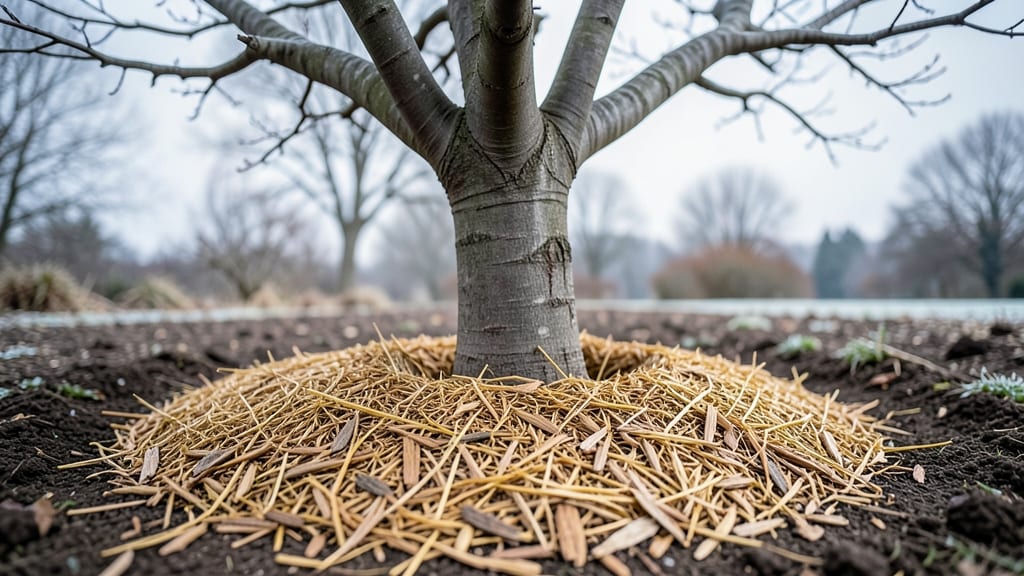 Mulching Deeply Around the Tree Base