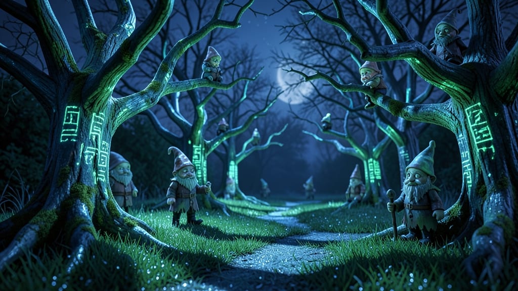 Glow-in-the-Dark Gnome Trees for Nighttime Magic