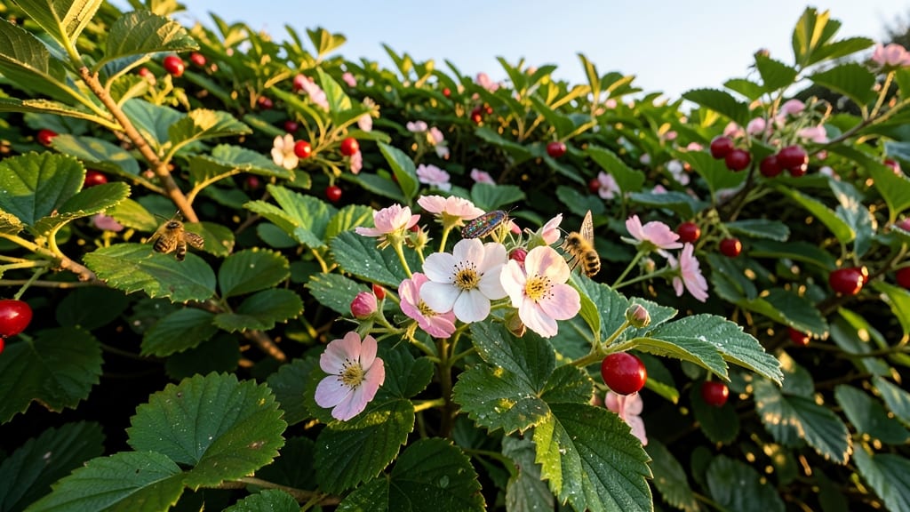 Pollinator-Friendly Strawberry Tree Hedge