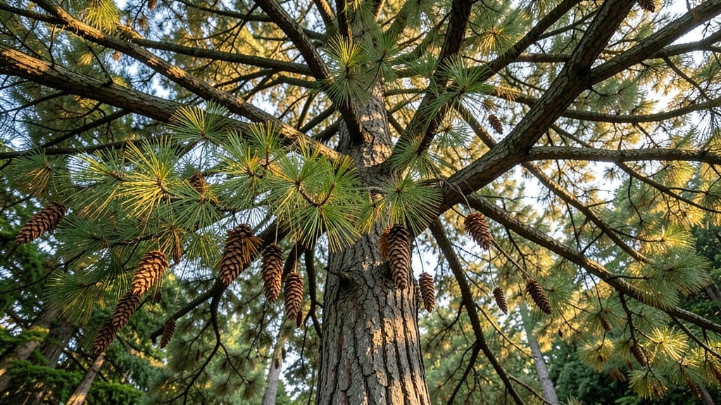 Shortleaf Pine Needle Arrangement and Cones