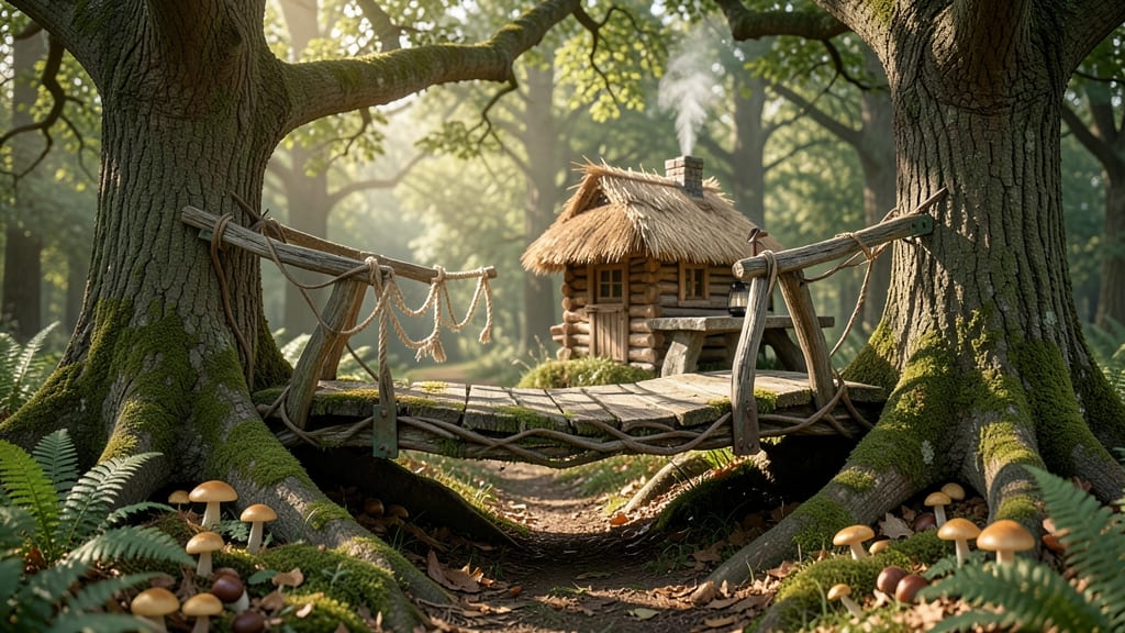 Gnome Bridge Crossings Between Trees