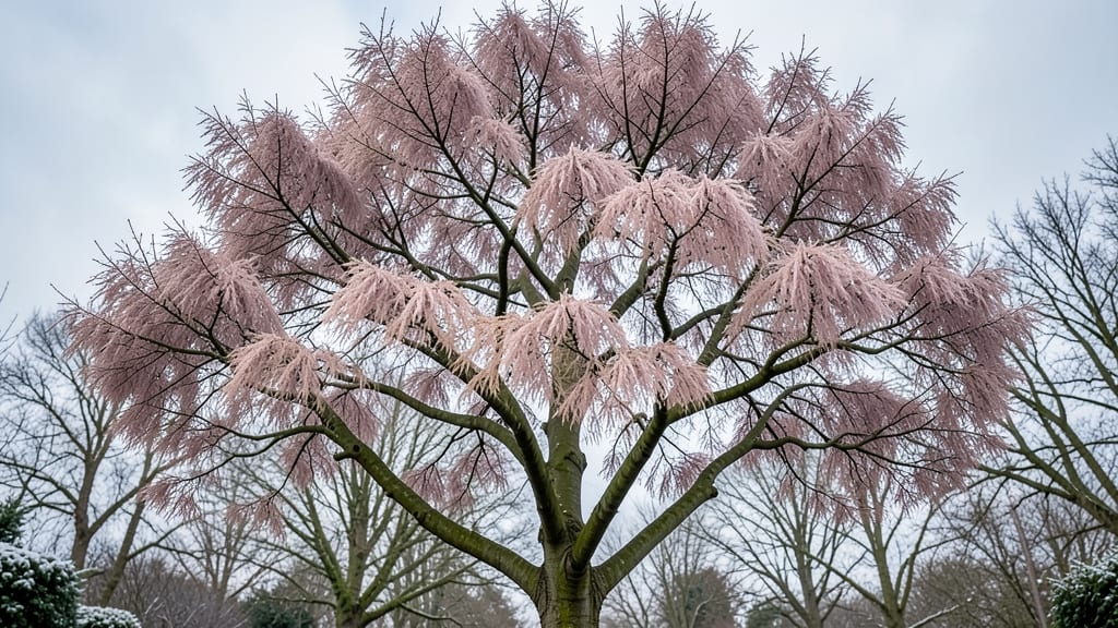 Pink Smoke Tree Seed Pods